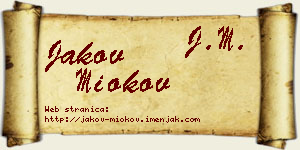Jakov Miokov vizit kartica